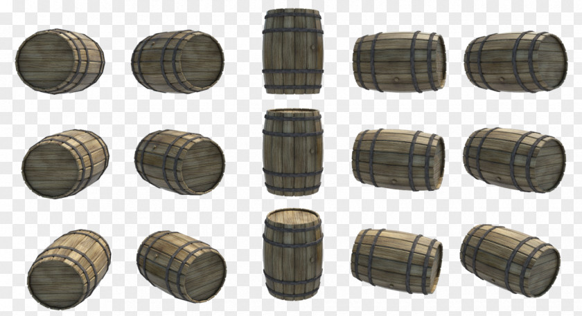 Barrel Wood 3D Rendering PNG