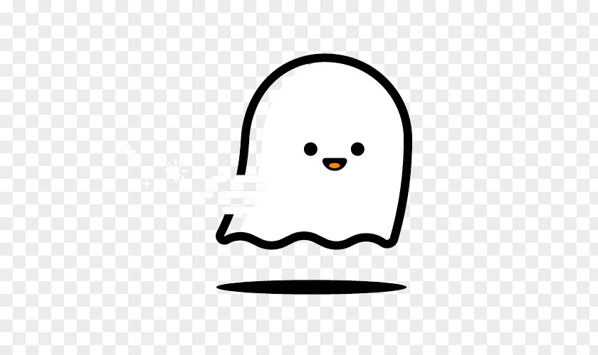 Cute Ghost Lines Icon PNG
