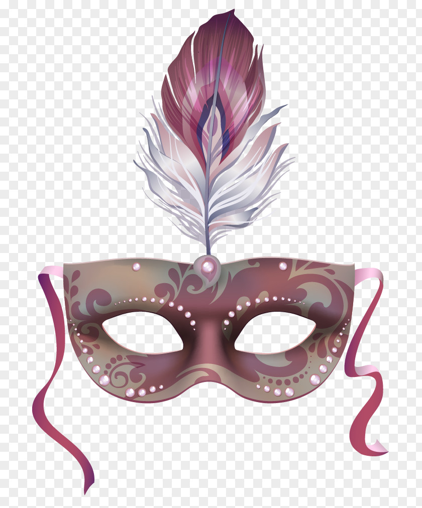 Dance Mask Feather Vector Masquerade Ball Stock Photography Illustration PNG