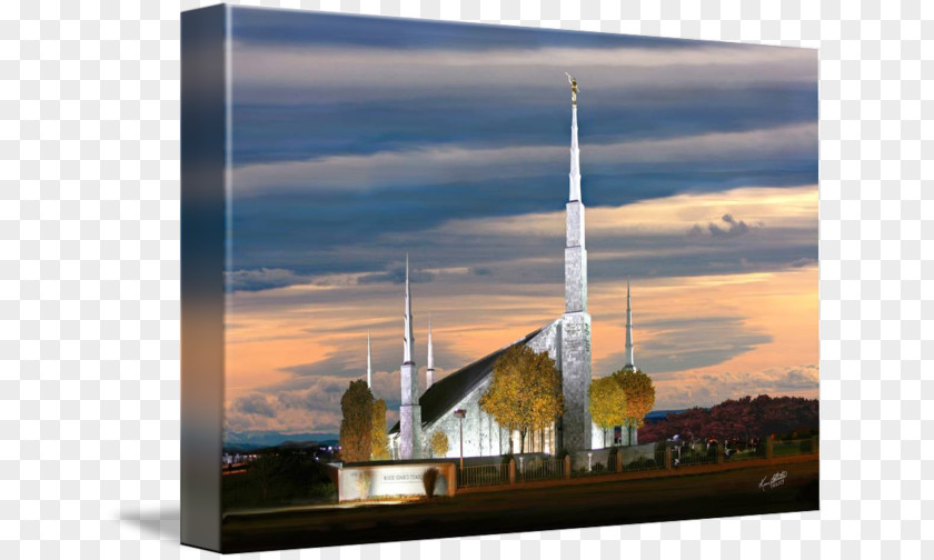 Energy Boise Idaho Temple Gallery Wrap Canvas Art PNG