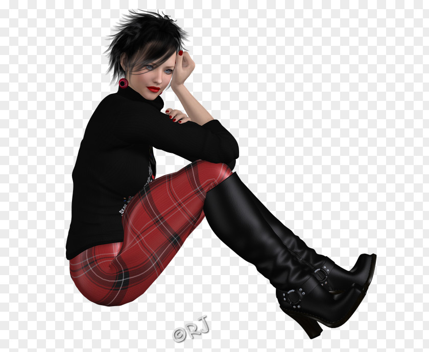 Frosty Tartan Tights Leggings Glove Shoe PNG