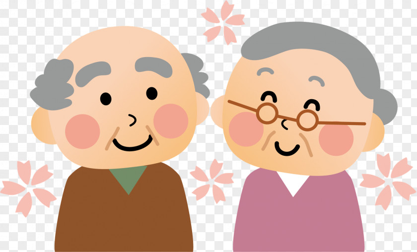 Old Age Home Caregiver Nursing Illustration PNG