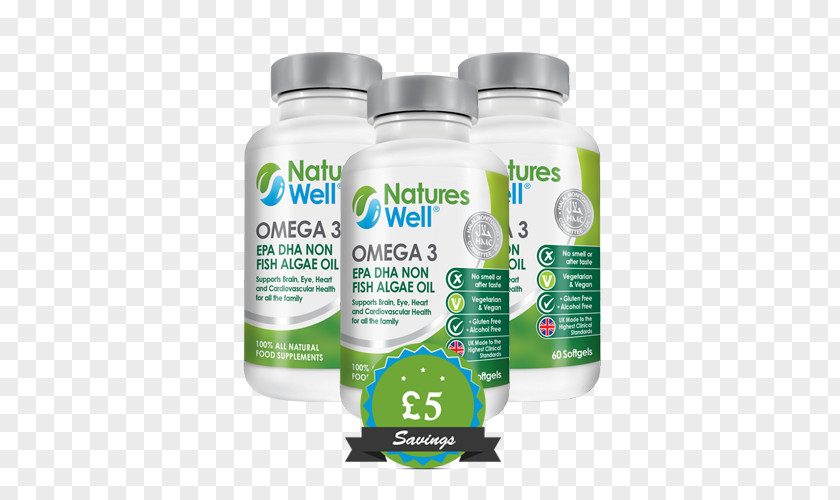 Omega 3 Dietary Supplement Brain Health Nature’s Well Laboratories PNG