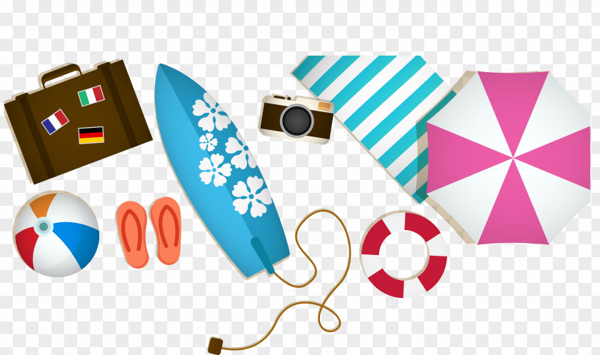 Vector Illustration Beach Resort Toys Euclidean PNG