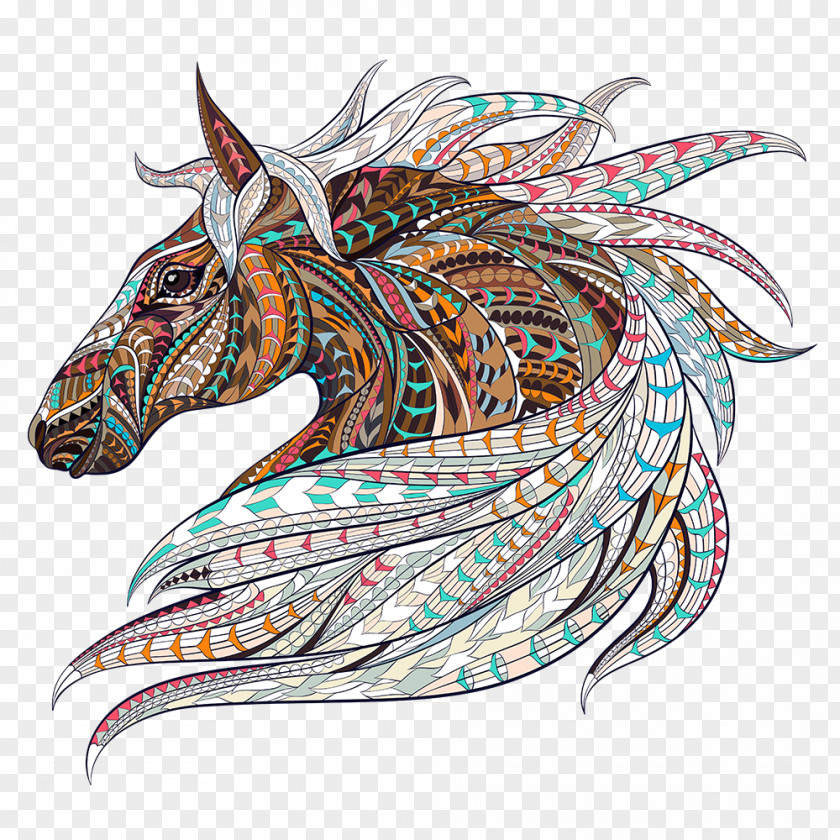 Adult Coloring / Colouring Book Horse Books For Adults Book: Stress Relief Patterns FoHorse Adults: An Of 40 Horses In A Variety Styles And The Wonderful World PNG