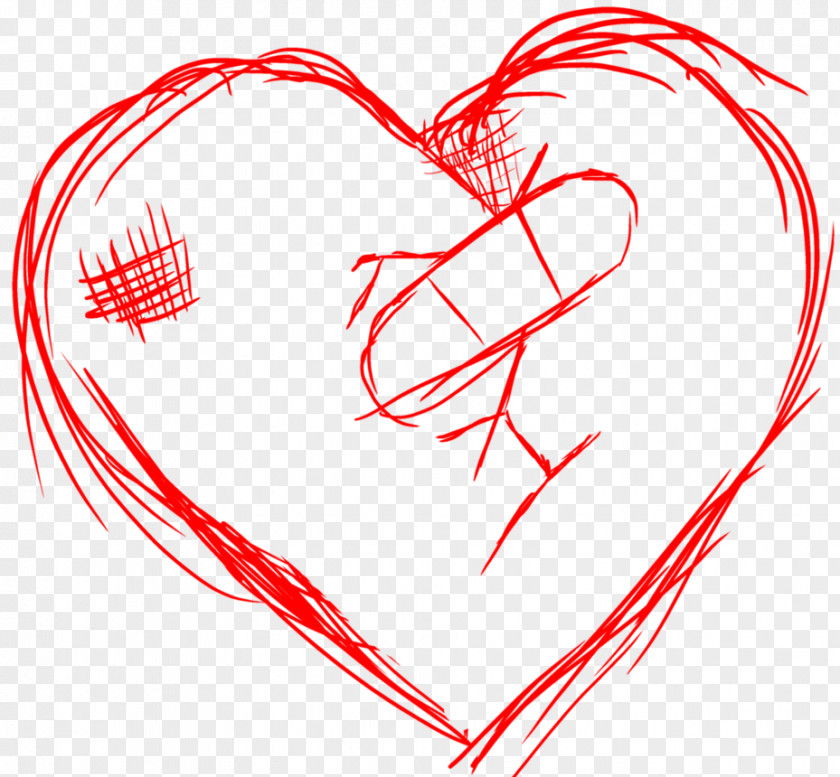 Broken Heart Drawing Sketch PNG
