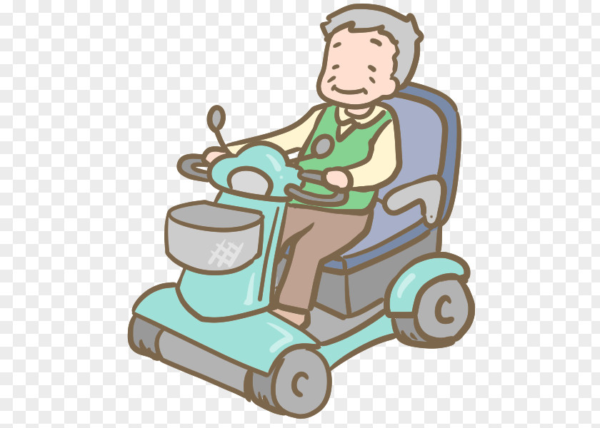 Mobility Scooters Illustration Wheelchair Vehicle Grandfather PNG