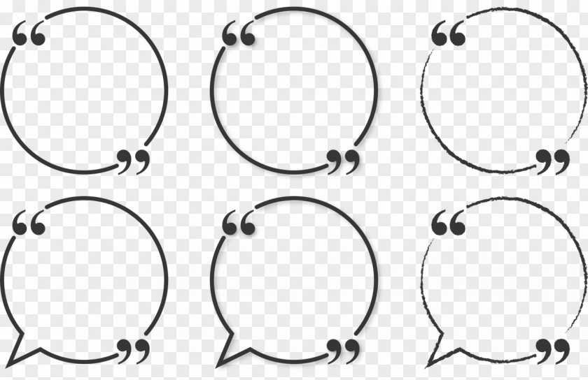 Speech Bubble Quotation Text Saying Circle PNG