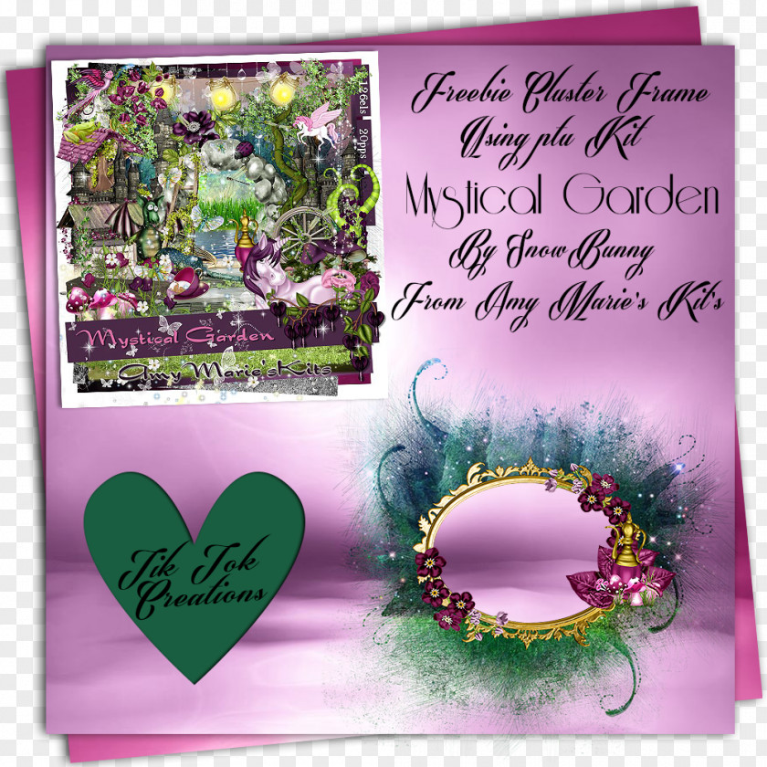 Tik Tok Greeting & Note Cards Pink M Picture Frames Font PNG