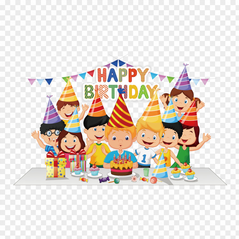 Birthday Party Cake Cartoon PNG