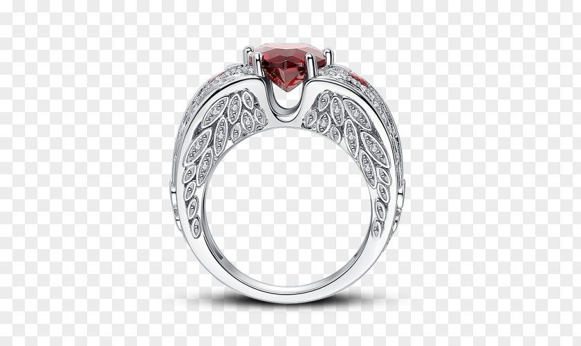 Angel Ring Ruby Engagement Wedding Jewellery PNG