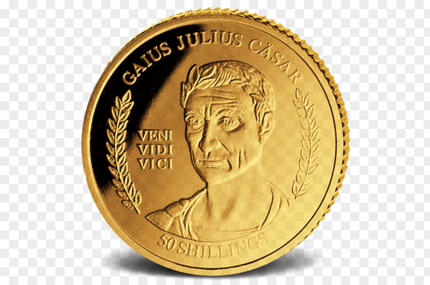 Julius Caesar Gold Coin Year Of The Three Emperors Silver PNG