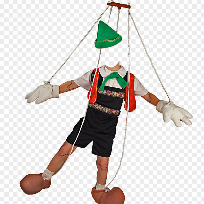 Pinocchio Halloween Costume Puppet Marionette PNG