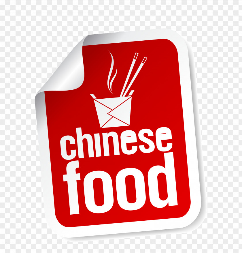 Red Square Tag Chinese Cuisine Take-out Asian Fast Food Japanese PNG