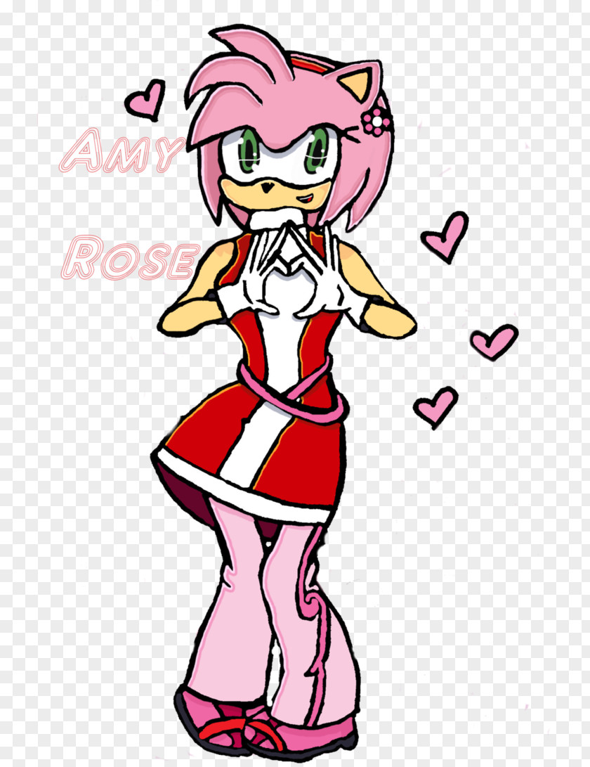 Amy Rose Clothing Accessories Line Art Cartoon Clip PNG