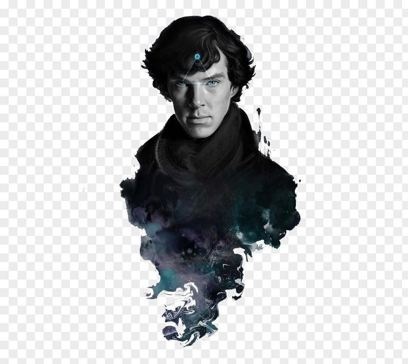 Black Water-soluble Star Sherlock Holmes Mycroft Doctor Watson Fan Art PNG