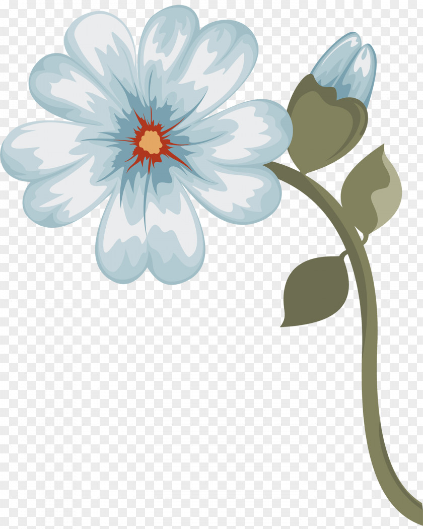 Gray Flower Floral Design Illustration Petal Cartoon PNG