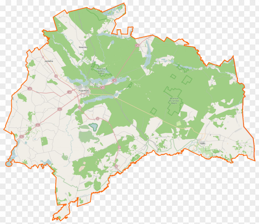 Map Popowo, Augustów County Lipsk Sejny Sokółka PNG