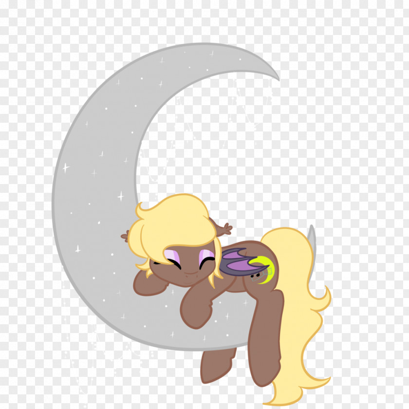 Crescent Moon Pony Yellow Illustration Cartoon Carnivores PNG