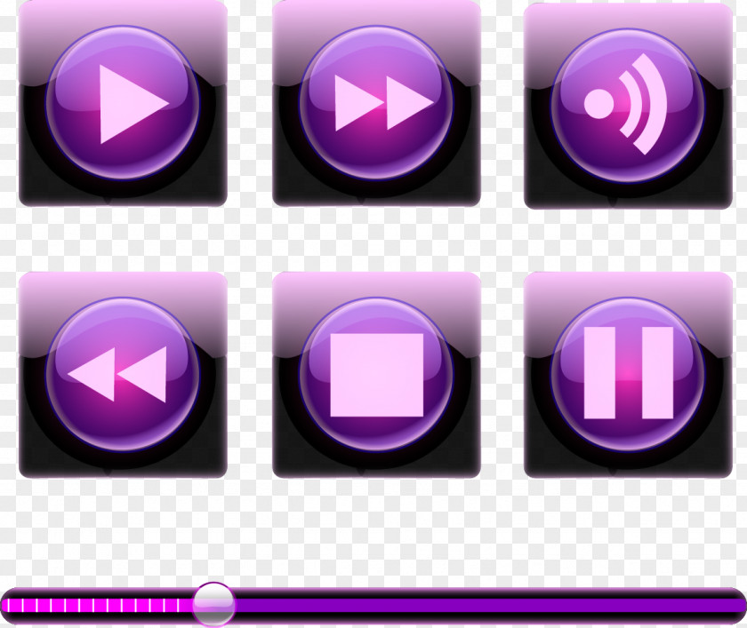 Vector Buttons Button Download Progress Bar Purple PNG