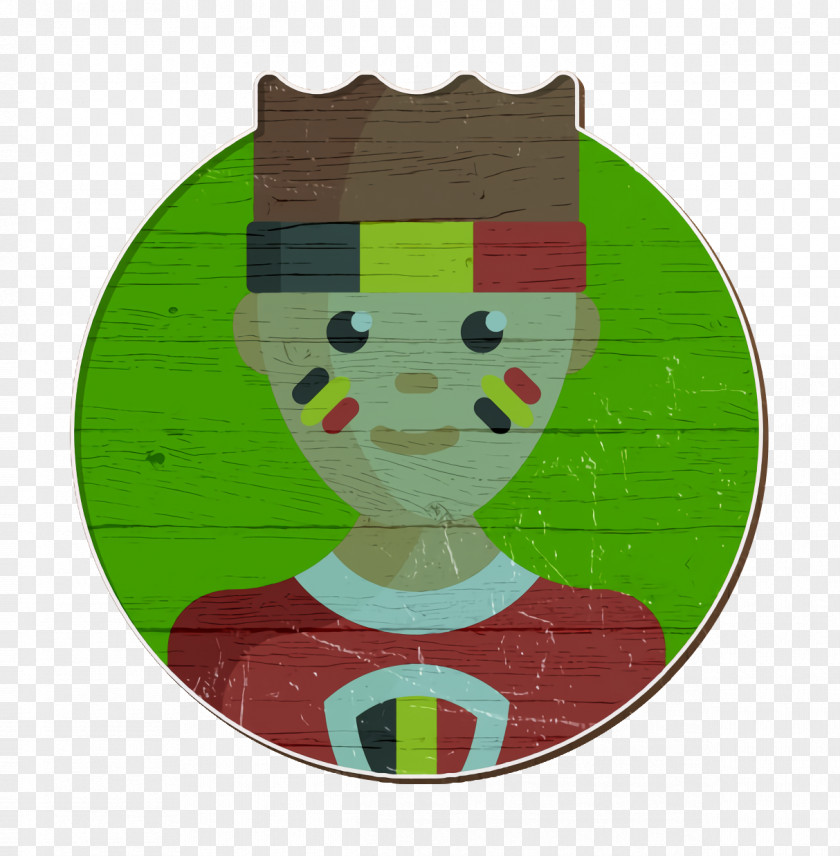 Football Fan Icon Belgium Facepaint PNG