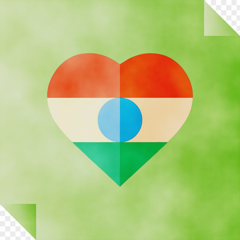 Green Heart Flag Circle Colorfulness PNG