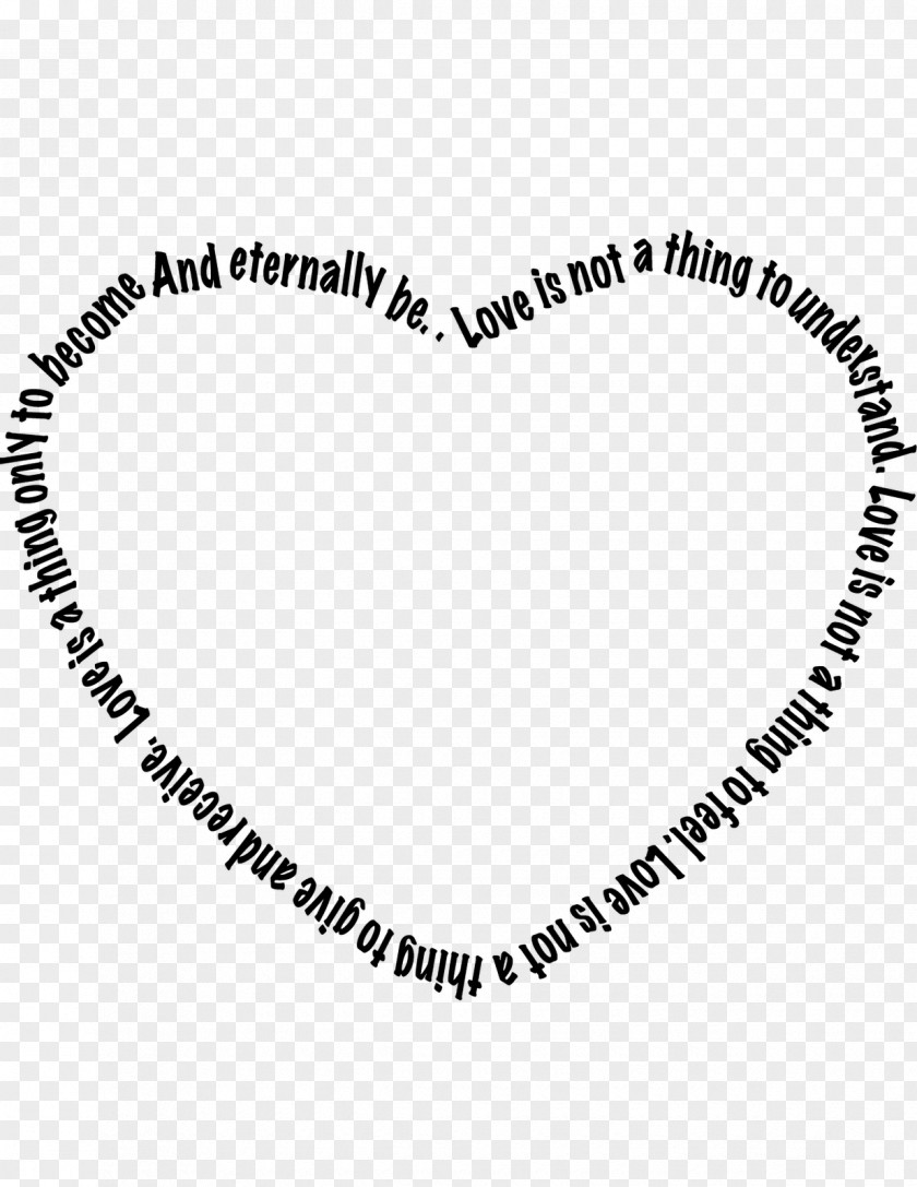 Heart Concrete Poetry Writing Love PNG