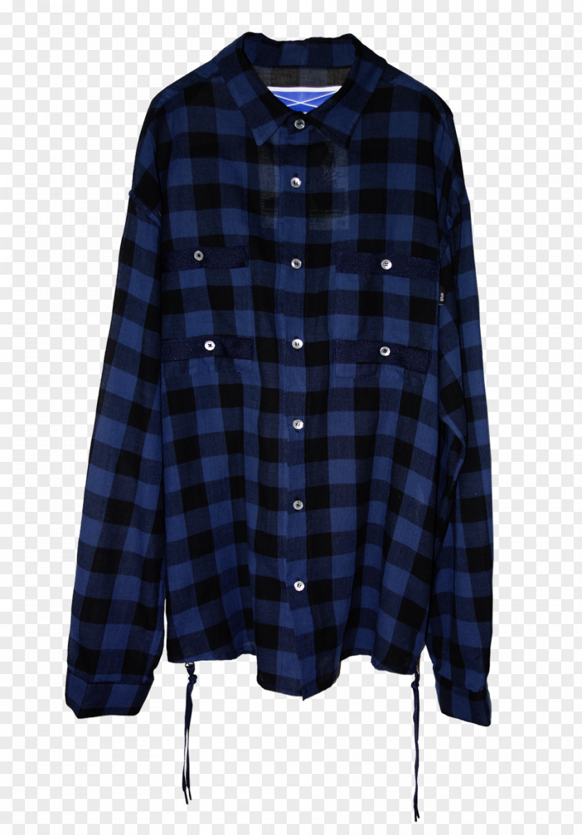 Mpq Cobalt Blue Tartan Blouse PNG