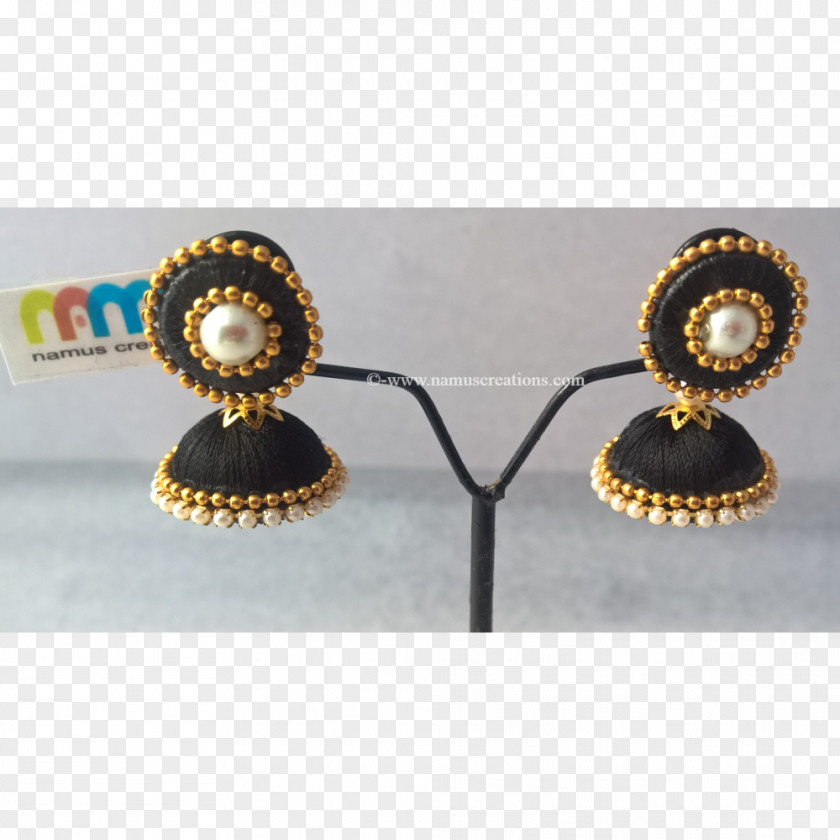 Silk Thread Pearl Earring Jewellery PNG