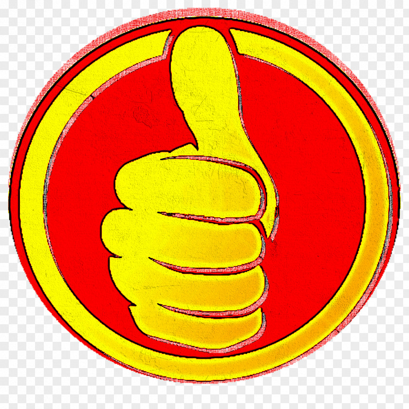 Thumb Symbol Yellow PNG