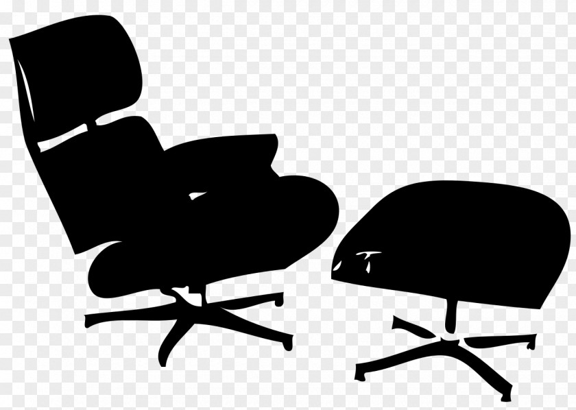 Lounger Eames Lounge Chair Charles And Ray Fiberglass Armchair Foot Rests PNG