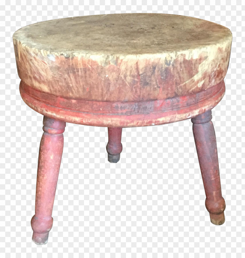 Table Butcher Block Stool PNG