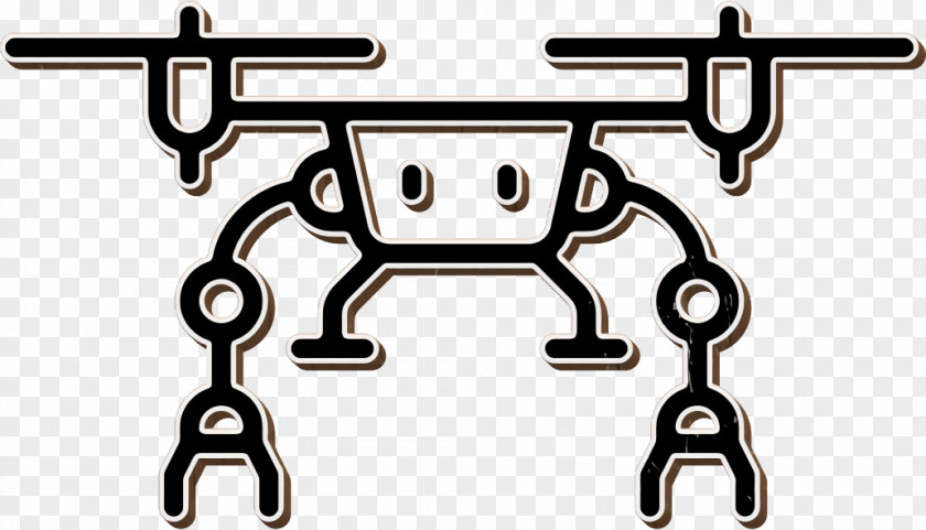 Drone Icon Robot Linear Pictograms PNG