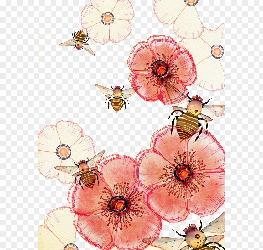 Honey Paper Watercolor Painting Drawing Illustration PNG