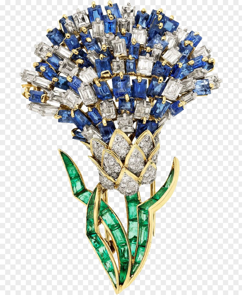 Jewellery Brooches & Pins Sapphire Emerald PNG