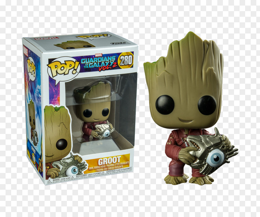 Rocket Raccoon Baby Groot Collector Funko PNG