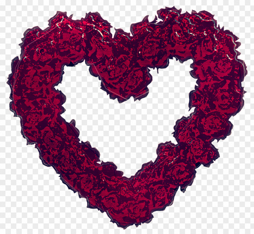 Textile Love Valentines Day Heart PNG