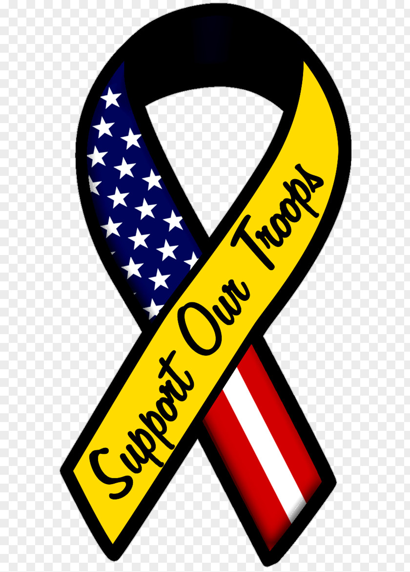 Yellow Ribbon Clip Art Support Our Troops Image Vector Graphics PNG