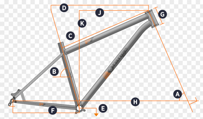 Orange Polygon Bicycle Frames Mountain Bikes 29er PNG