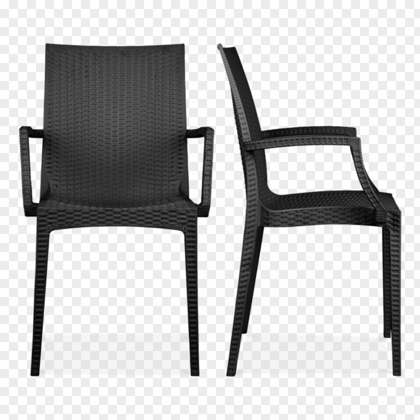 Chair Black Garden Furniture Plastic PNG