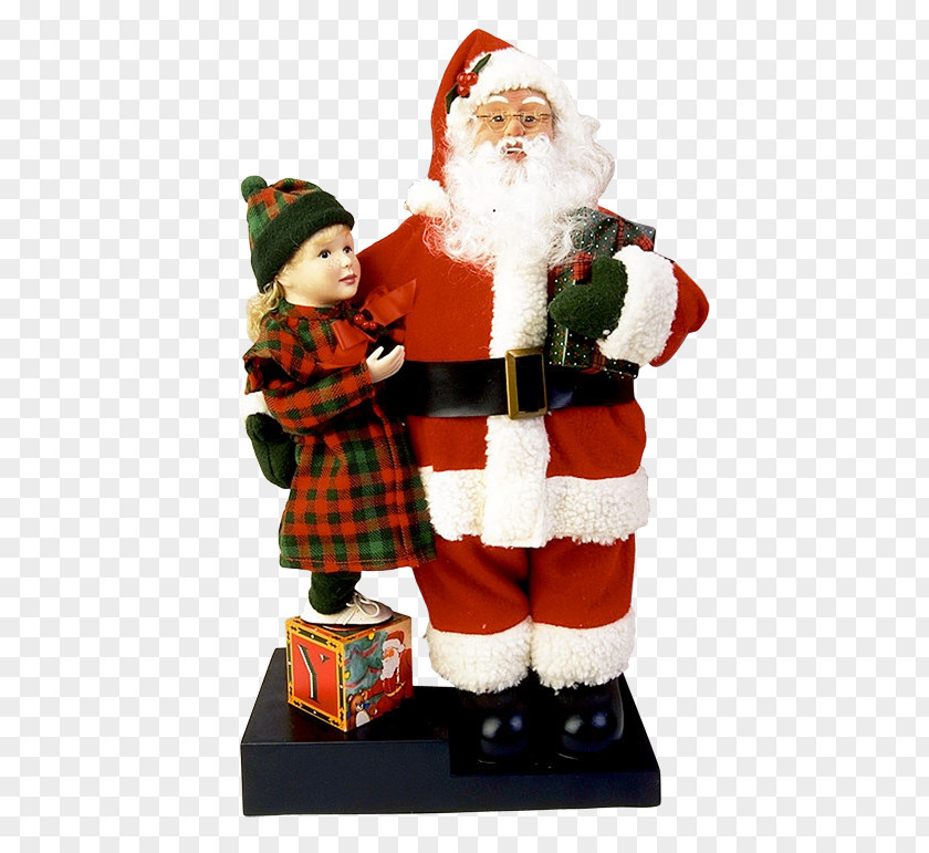 Santa Claus Christmas Ornament Figurine PNG