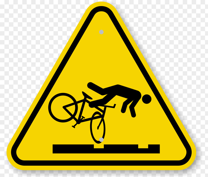 Cycling Bicycle Safety Warning Sign PNG