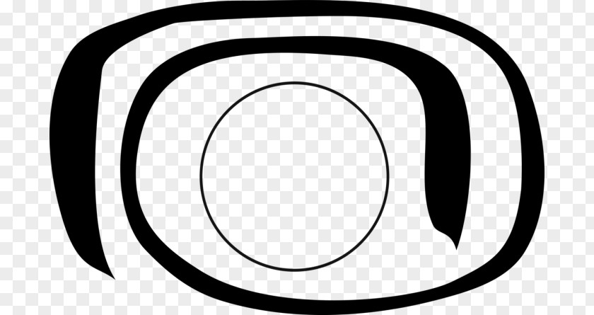 Oval Line Art Eye Symbol PNG