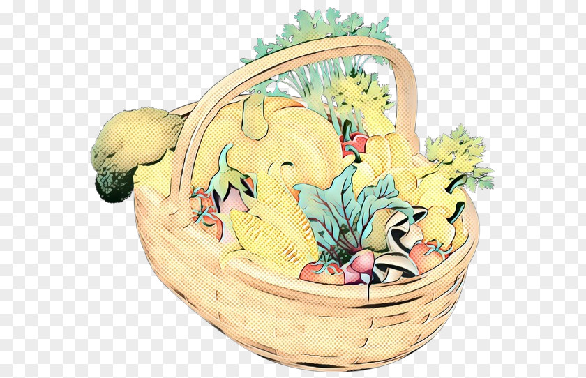 Food Gift Baskets Vegetable Fruit Flowerpot Illustration PNG