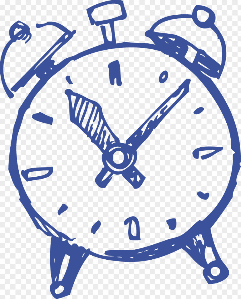 Hand-painted Alarm Clock Drawing PNG