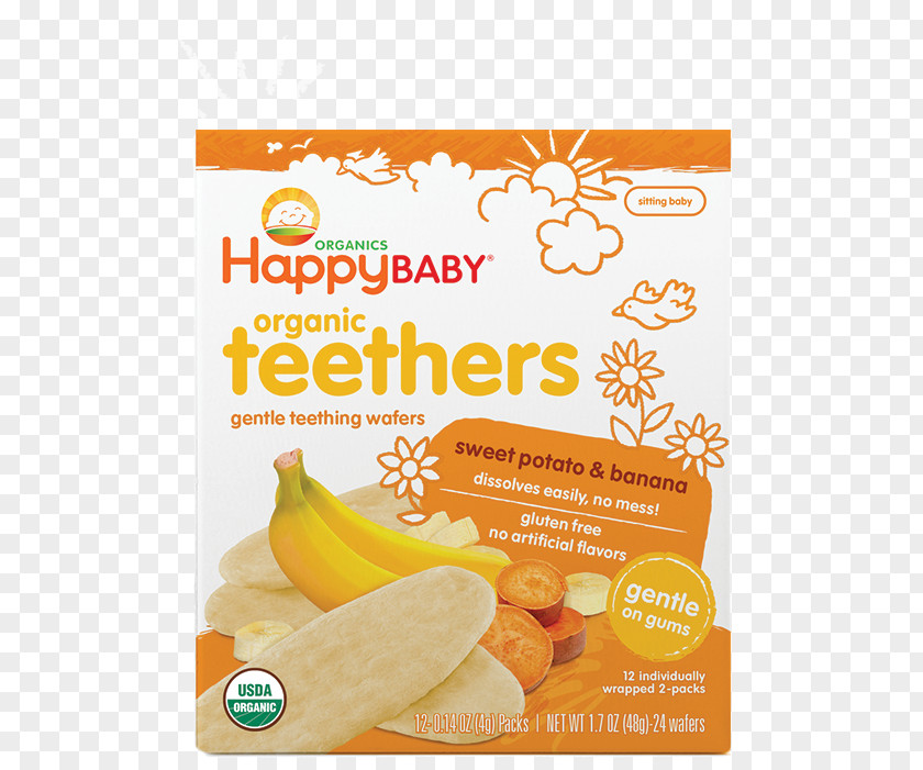Happy Banana Organic Food Baby Family Teether Infant PNG