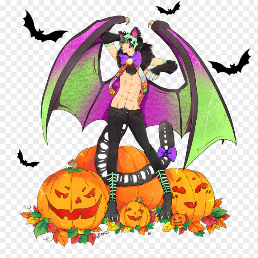 Fright Night Pumpkin Halloween Graphic Design Clip Art PNG