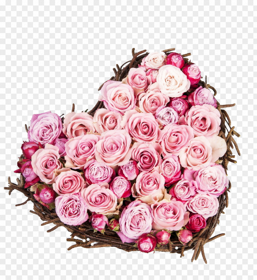 Heart-shaped Bouquet Of Pink Roses HD Clips Rose Valentines Day Love Flower Heart PNG