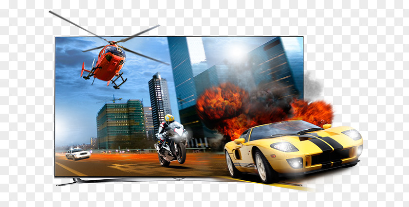 Car Chase Poster Television 3D Film Design High-definition Video PNG