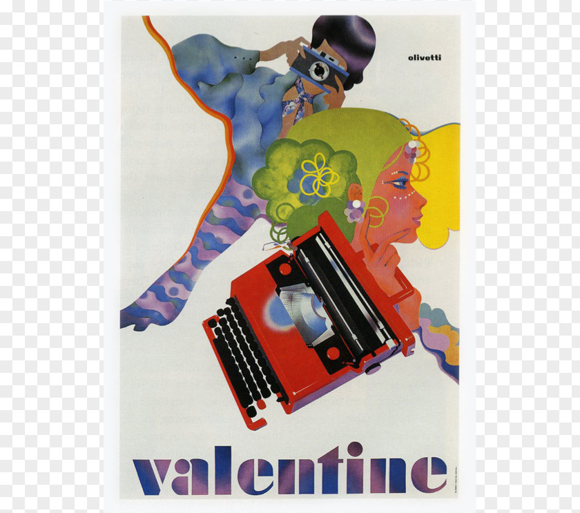 Design Poster Olivetti Valentine Typewriter Advertising PNG